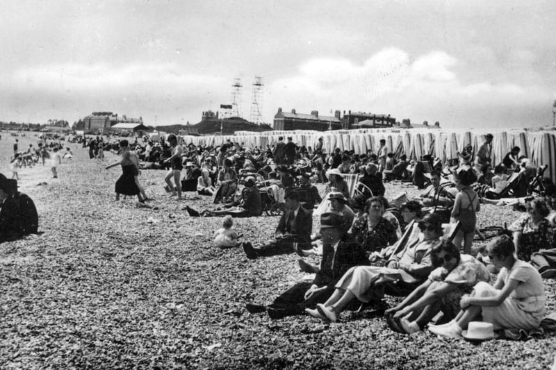 Eastney beach looking west circa 1947. Paul Costen collection