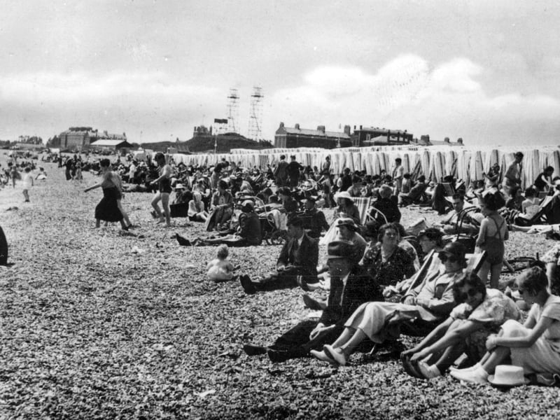 Eastney beach looking west circa 1947. Paul Costen collection