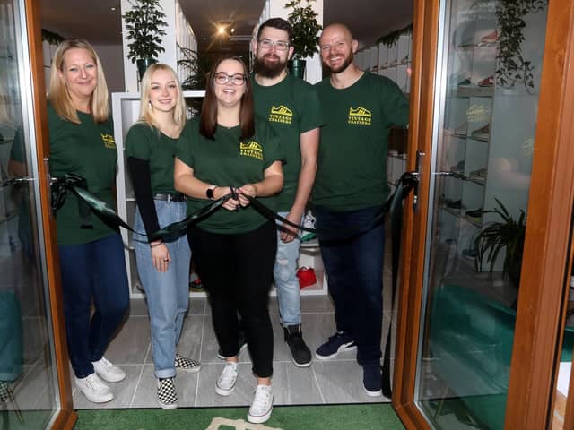 The Vintage Trainers team when they launched their showroom on October 30. Picture: Sam Stephenson.