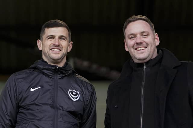 John Mousinho and Rich Hughes will work closely together during the recruitment of players to Fratton Park. Picture: Jason Brown/ProSportsImages
