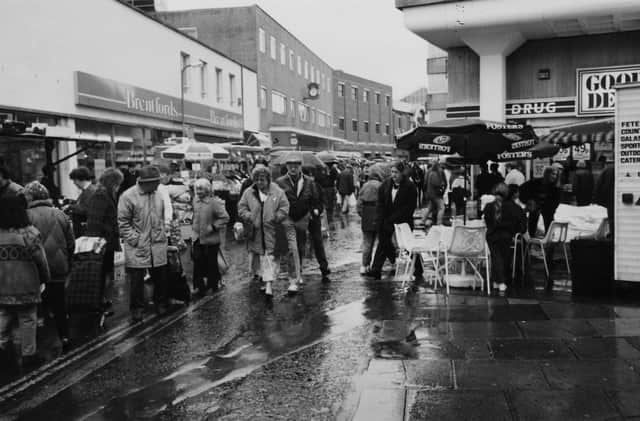 Hundreds of people would always head out to the market, even if the weather was cold and windy!