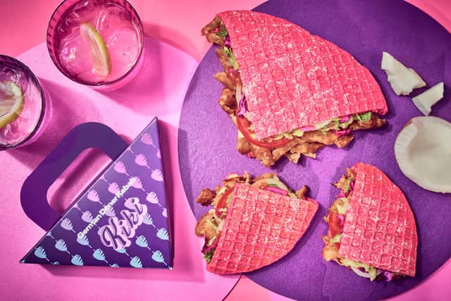 The Coco and Kiki pink kebabs, introduced by German Doner Kebab