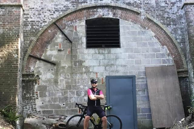 Mark Kellett prepares for his 300 mile cycle. Picture: Martyn Baldock