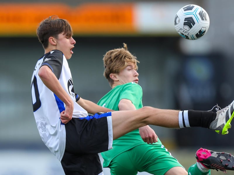 Fleur de Lys Victory (white) v Cowplain Youth. Picture: Chris Moorhouse