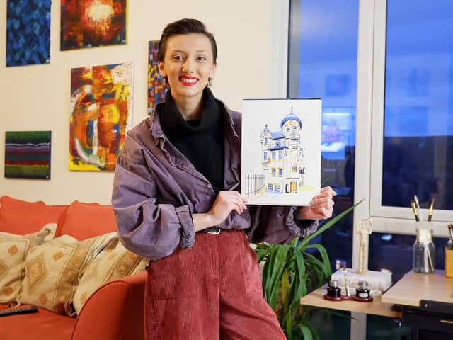 Highbury College student Hayley Paterson is celebrating selling her first painting.
