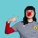 Blue Peter presenter, Abby Cook from Falkirk supported Red Nose Day in 2023.