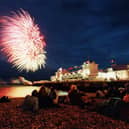 An impresive firework display above South Parade pier in Southsea as part of Pier Day on July 1 1996 PP3198