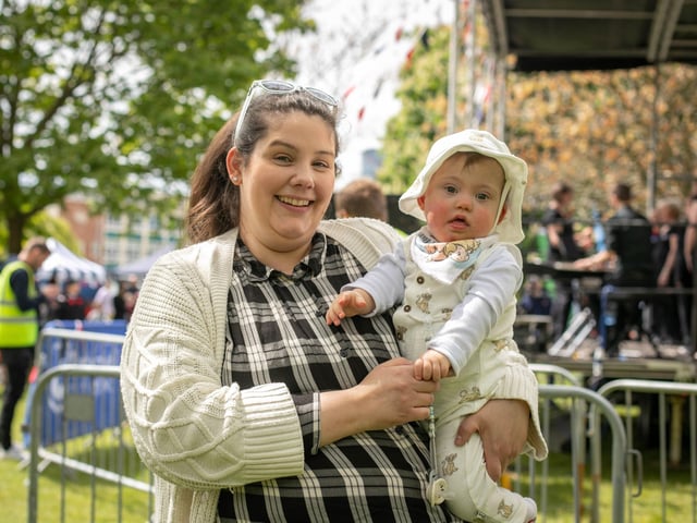 Alex Porter and one-year-old Henry at Victoria Park