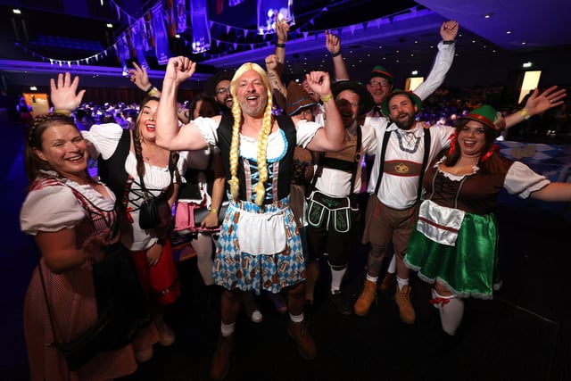 Oktoberfest 2023 at Portsmouth Guildhall. Pictured is action from the event.

Pictured are the Meon Milton Youth FC people.

Saturday 28th October 2023.

Picture: Sam Stephenson.