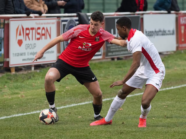 Fareham's Charlie Cooper, left, and Fuzz Kanjanda. Picture: Keith Woodland