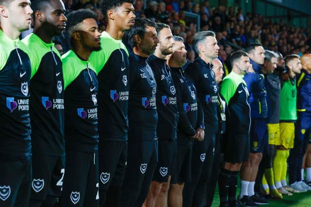 Pompey pay their respects to the Queen at Burton Albion
