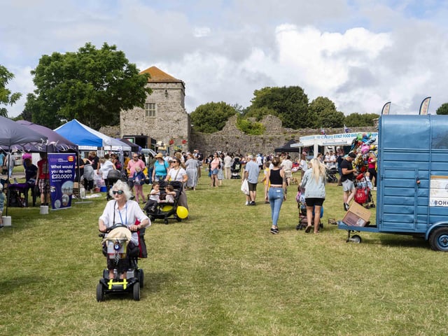 Crowds at Portchester Gala in Portchester Castle on August 3.