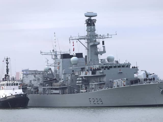 HMS Lancaster has set sail from Portsmouth for a short stint on a Nato mission following a major refit at the naval base.