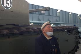 Veteran Bill Silvester with board a restored LCT 7074 tank in 2020.

Picture Portsmouth City Council