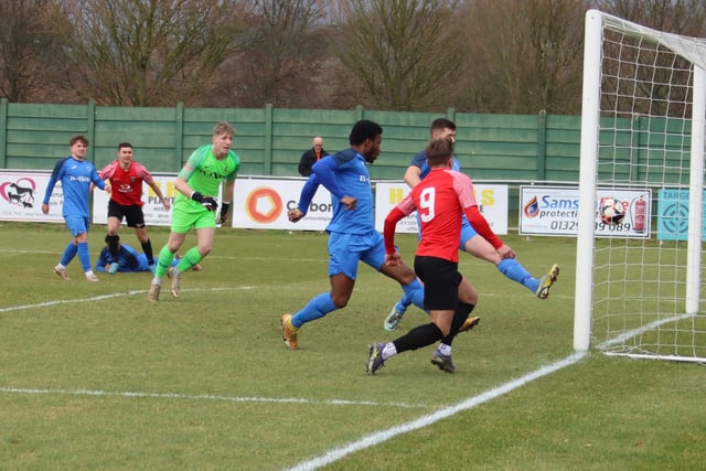 Josh Benfield (9) opens the scoring against Christchurch. Picture by Ken Walker