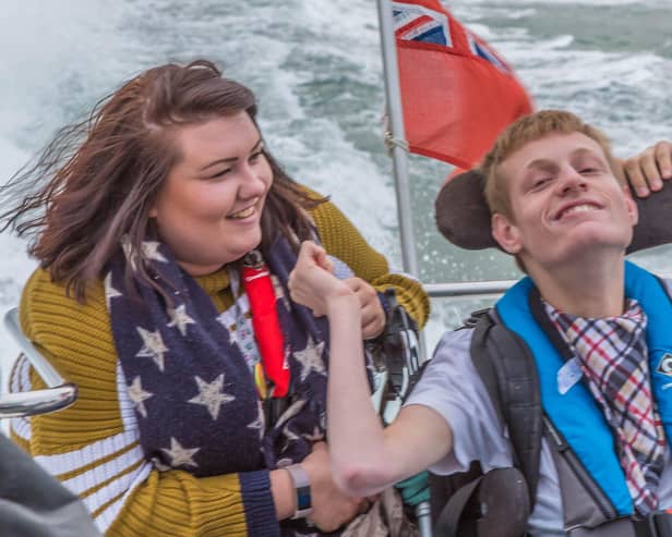 A user enjoying a ride on one of The Wetwheels Foundation's boats. Picture by Pete Lisle