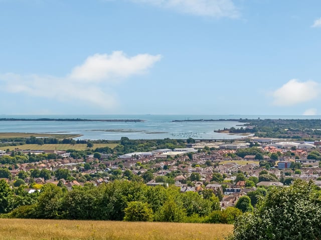 The vista from Pilgerruh on Portsdown Hill in Portsmouth