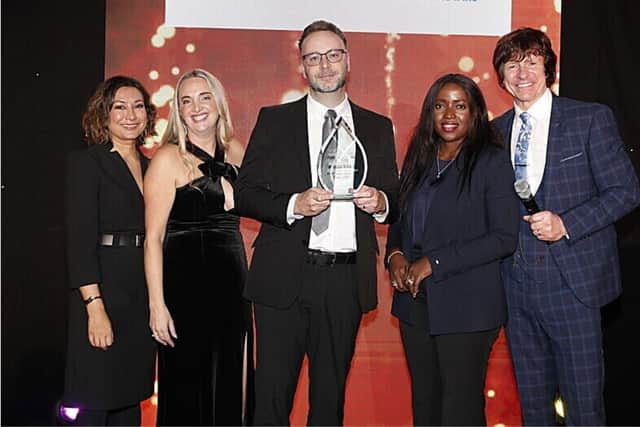 Laurence Feather Winning award for 'Connaught Connect'