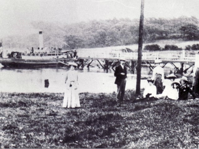 A Gosport ferry at Bucklers Hard, about 1900.