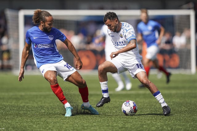 Marcus Harness in action during the first half