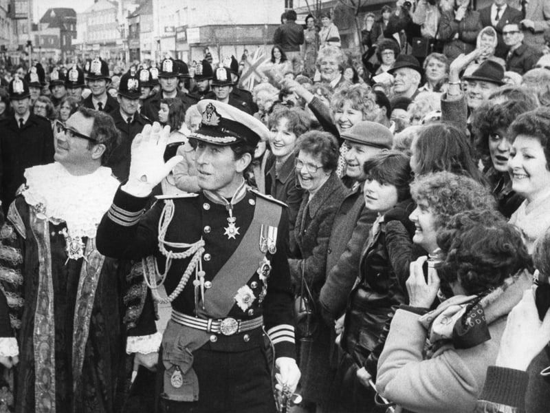 Those viewing the Royal walk from upper windows were not forgotten by Prince Charles in 1979.