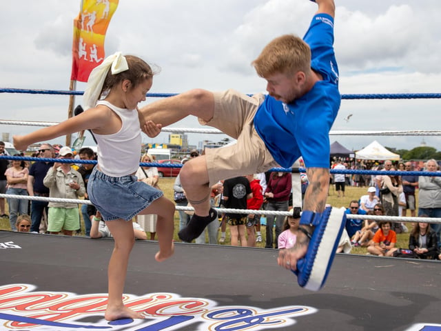 Southsea Common was transformed this weekend into a Thai craft and food extravanganza for the whole family. Pictured - Gosport martial Arts and Conflict Muay Thai were on hand to demonstrate some Thai KickboxingPhotos by Alex Shute