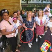 Home Start Portsmouth has been awarded a contract from Portsmouth City Council. The money received will go towards offering more services.
Pictured: Natasha Turner from Home-Start Portsmouth (centre, left), with Cllr Suzy Horton (centre, right) and families at Somerstown Family Hub.