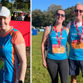 Great South Run entrants Jude and Nikki Cameron, left, and Rob Cooke and Lauren Crockford