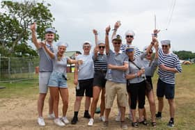 The Isle Of Wight Festival in Seaclose Park 2022. Pictured is: Festival goers from London. Picture: Emma Terracciano