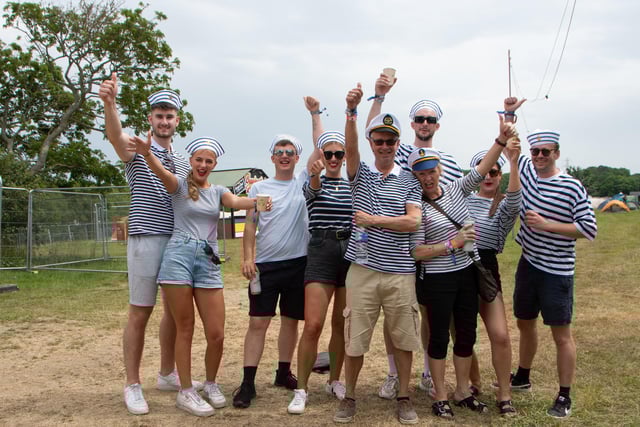 The Isle Of Wight Festival in Seaclose Park 2022. Pictured is: Festival goers from London. Picture: Emma Terracciano