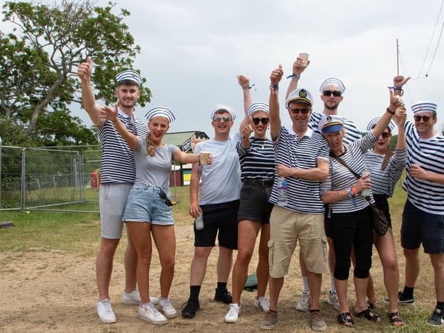 The Isle Of Wight Festival in Seaclose Park 2022. Pictured is: Festival goers from London. Picture: Emma Terracciano
