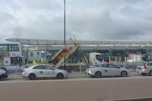 Engineers have been called in to repair the crumbling surface of the £9.2m Hard Interchange, which has been blighted with problems since it was built.  Photo:Terry Pearson
