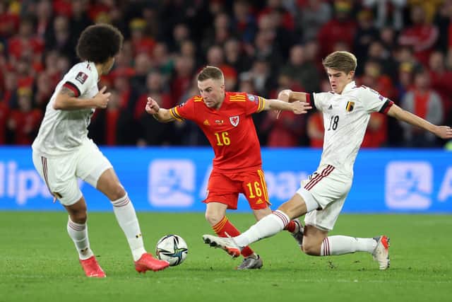Joe Morrell in action for Wales against Belgium last week. (Photo by Catherine Ivill/Getty Images)