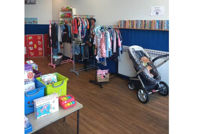 The interior of the new Salvation Army children's charity shop in Southsea.