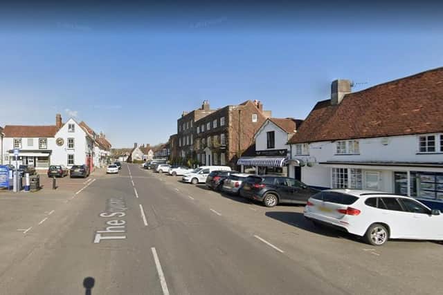 The girl harassed at a cafe in The Square, Wickham. Picture: Google Street View.