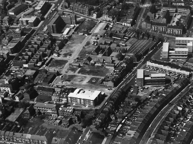 A aerial view of Somers Town/North Southsea showing the bottom end of Somers Road, Cottage Grove and Green Road where it meets Elm Grove. Cottage Grove School is in the centre of the photo. Picture: Courtesy of Sharon Court