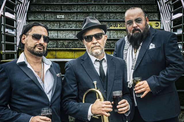 Fun Lovin' Criminals in 2023: (l-r) Naim Cortazzi, Brian 'Fast' Leiser, Frank Benbini. Picture by Steve Babb