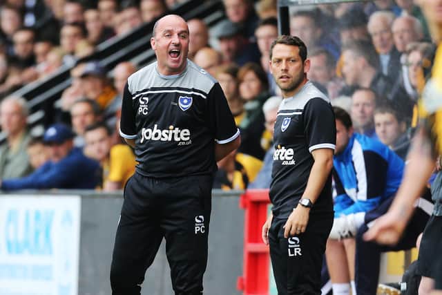 Paul Cook, left, and Leam Richardson during their time at Pompey together.