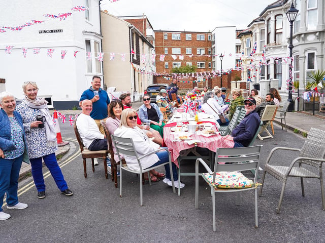 Wilton Terrace residents came together to mark VE Day. Picture: Alec Chapman