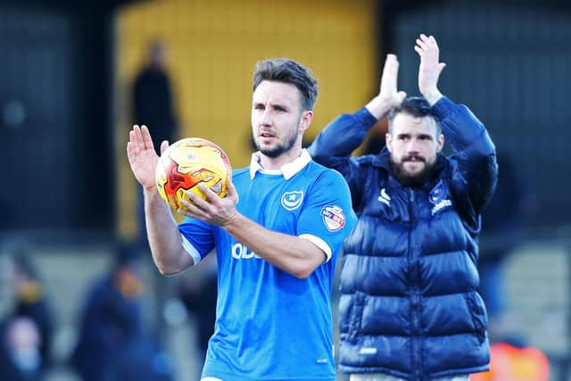 Former Pompey striker Matt Tubbs, left, bagged a hat-trick in his current side Bashley's thumping win over Fareham Town Picture: Joe Pepler