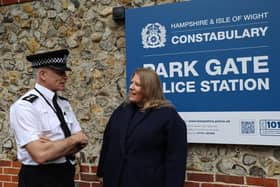 Donna Jones at the opening of the Park Gate police station