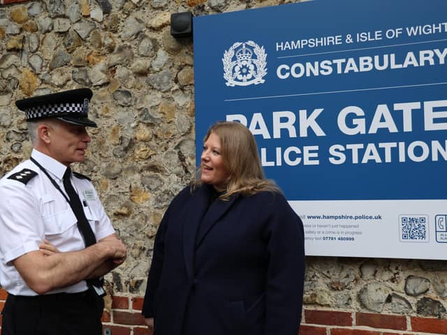 Donna Jones at the opening of the Park Gate police station