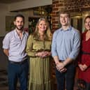 The team at the Bird In Hand - Simon Milne (32), Sharon Cole (53 - owner), Brandon White (19) and Beth Allen (29). Picture: Mike Cooter (151021)