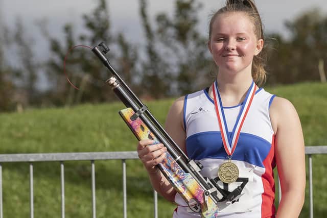 Paige Baxter with her gold medal. Picture: Paul Smith.