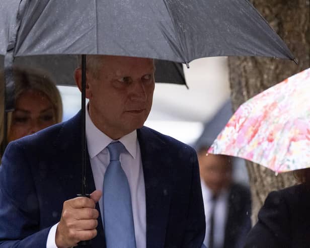 Former talk show host Jeremy Kyle arrives at Winchester Coroner's Court, Hampshire, where he is due to give evidence in the inquest into the death of 63-year-old Steve Dymond, who is believed to have killed himself seven days after filming for the ITV's The Jeremy Kyle Show, in May 2019. Picture date: Thursday September 5, 2024. Pic: Jordan Pettitt/PA Wire