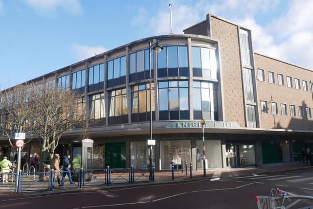 An art exhibition could be displayed through the windows of the disused Knight and Lee building in Palmerston Road.

Picture: Habibur Rahman