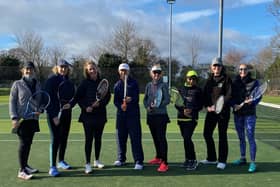 Ryde Lawn ladies 2 v Chichester Ladies 2 (from left) Rosemary Knivett, Sara Smythe, Kate Hogan, Suzanna Troy, Emma Dyer, Suree Russell, Andrea Waugh, Em Wheeler