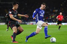 Gavin Whyte (right) made 45 appearances in the Championship during his time at Cardiff. Picture: Michael Steele/Getty Images