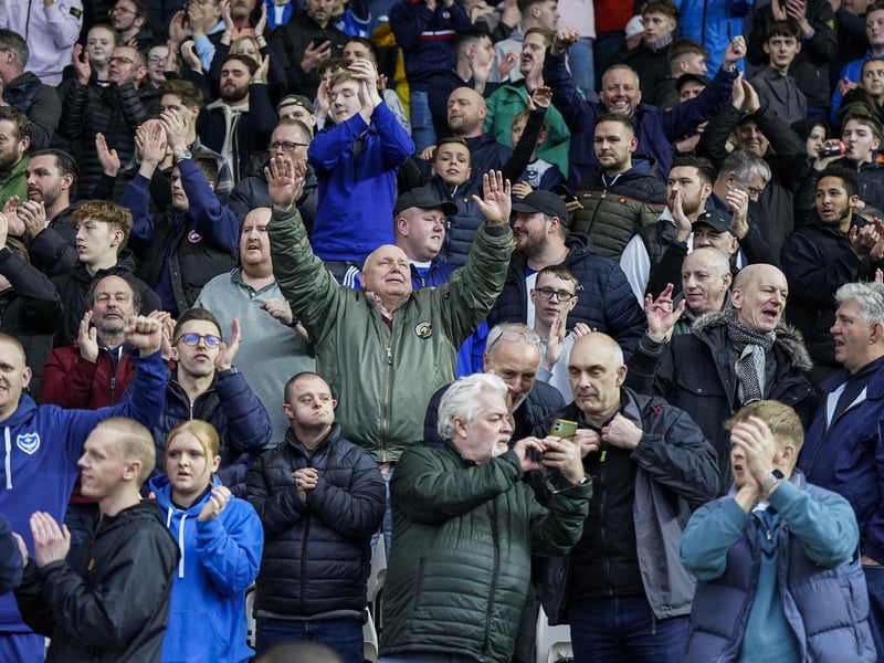 4,019 Pompey fans enjoyed the Blues' 1-0 win at Peterborough