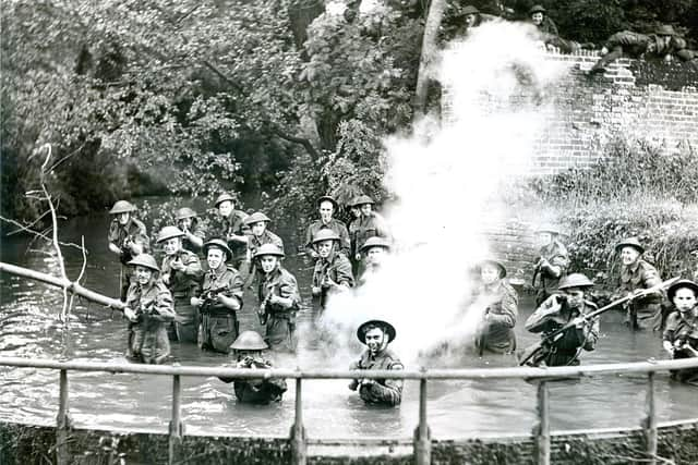 Men from the 18th battalion of the Home Guard training at Southwick PP221.